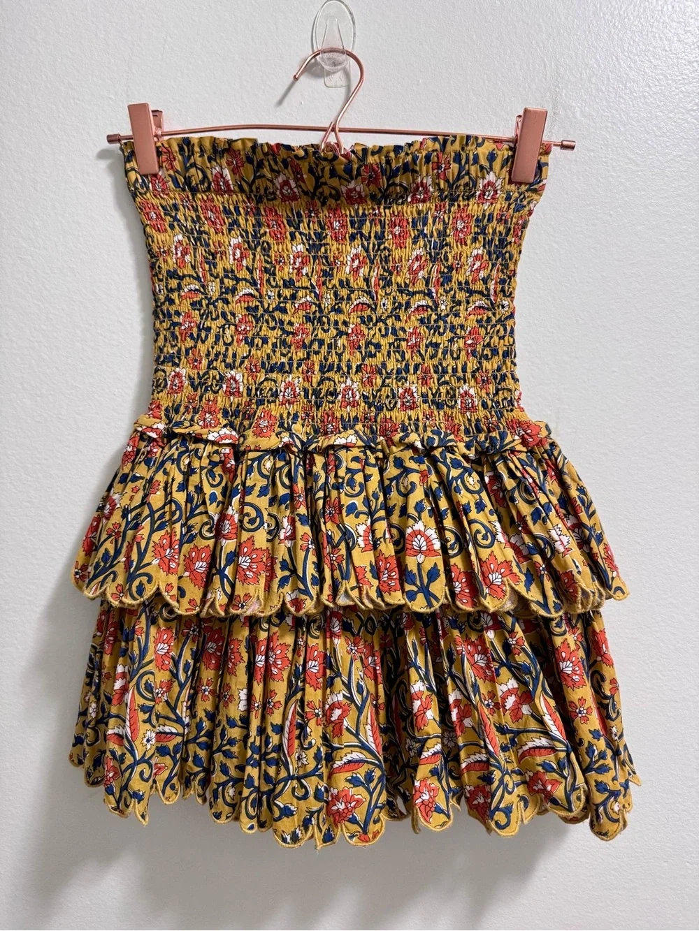 Etc. 100% Cotton Floral Tiered Mini Skirt